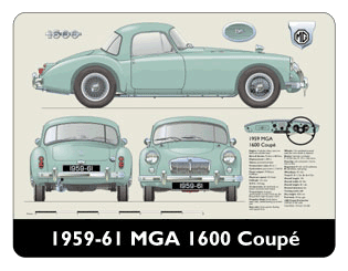 MGA 1600 Coup (wire wheels) 1959-61 Mouse Mat
